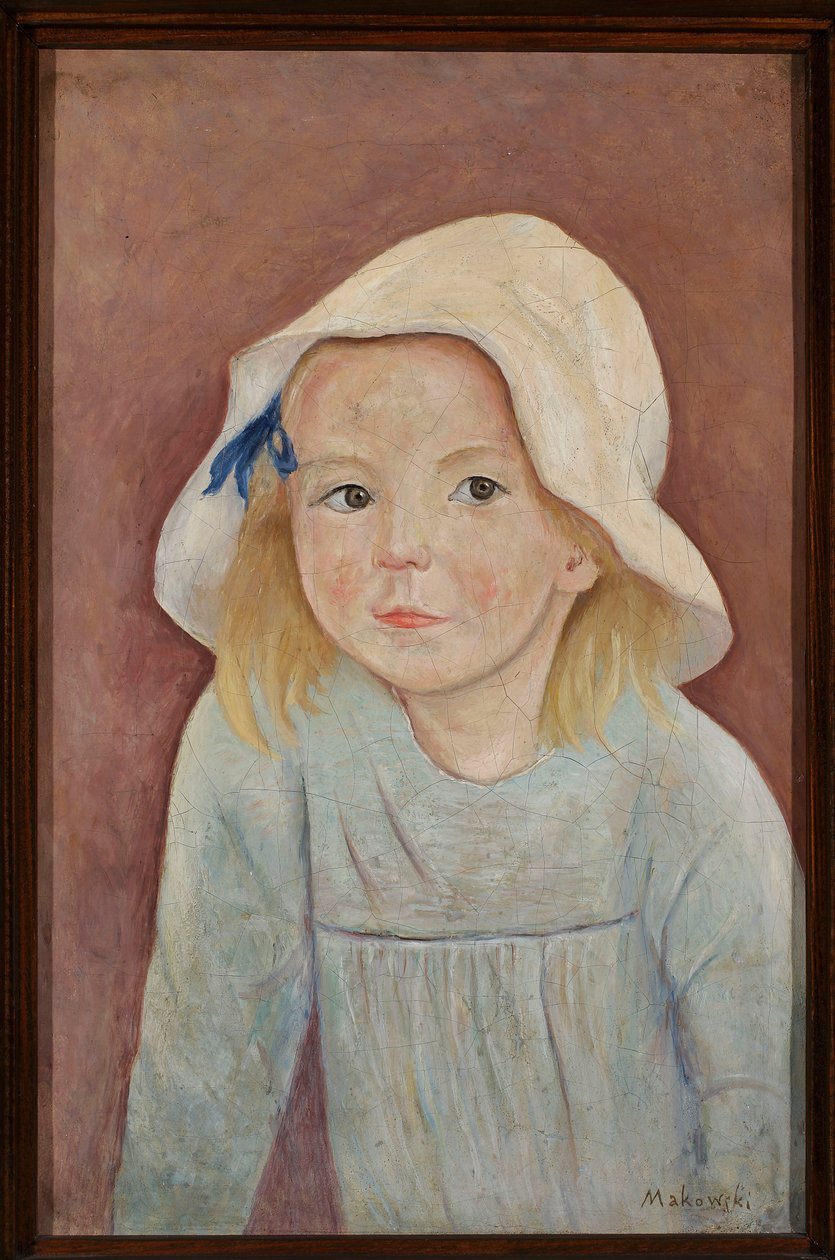 Niña con sombrero blanco de Tadeusz Makowski