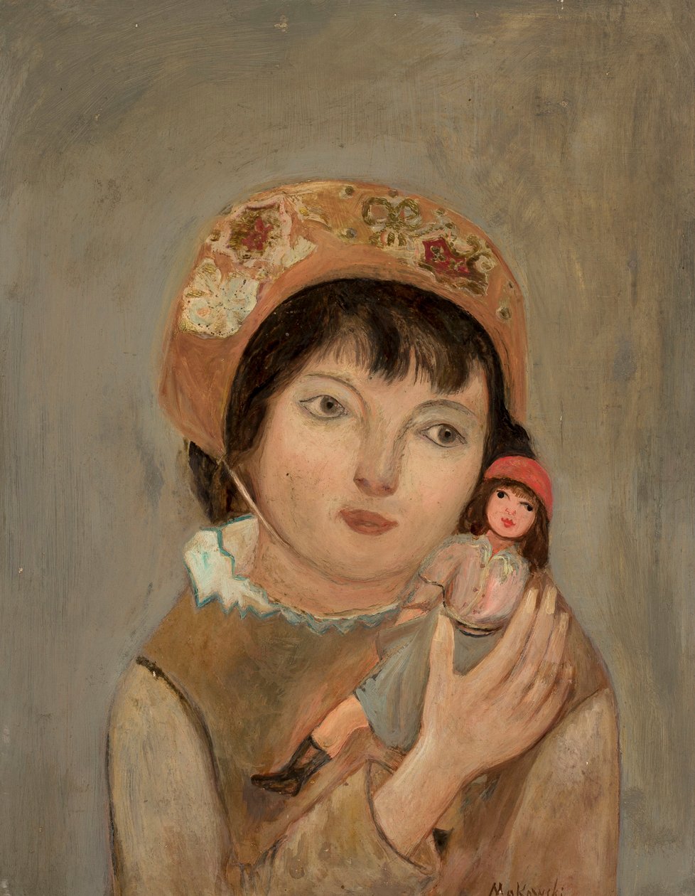 Niña con una muñeca de Tadeusz Makowski