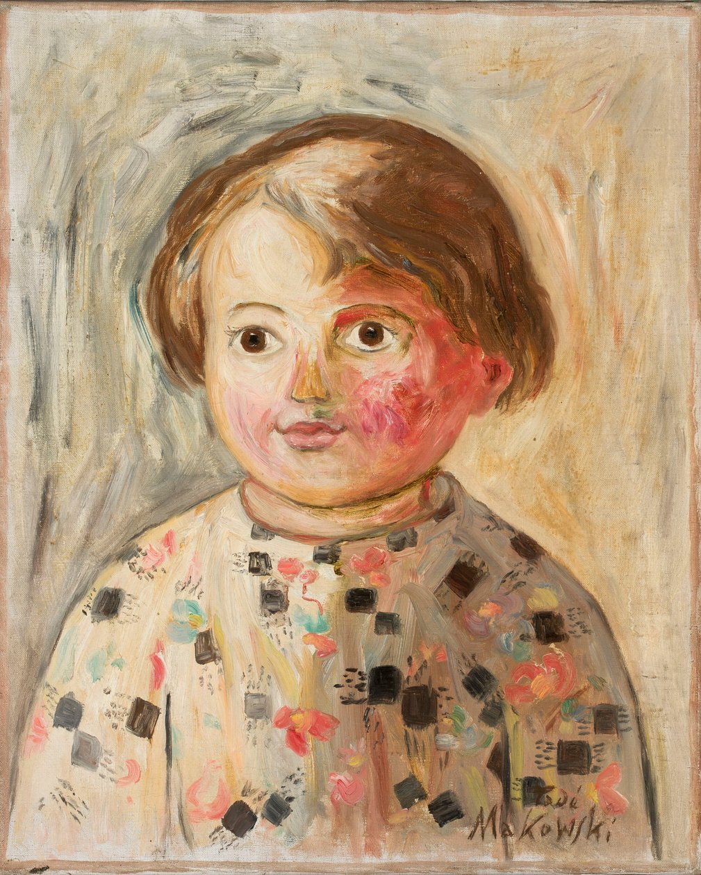 La niña de las mejillas sonrosadas de Tadeusz Makowski