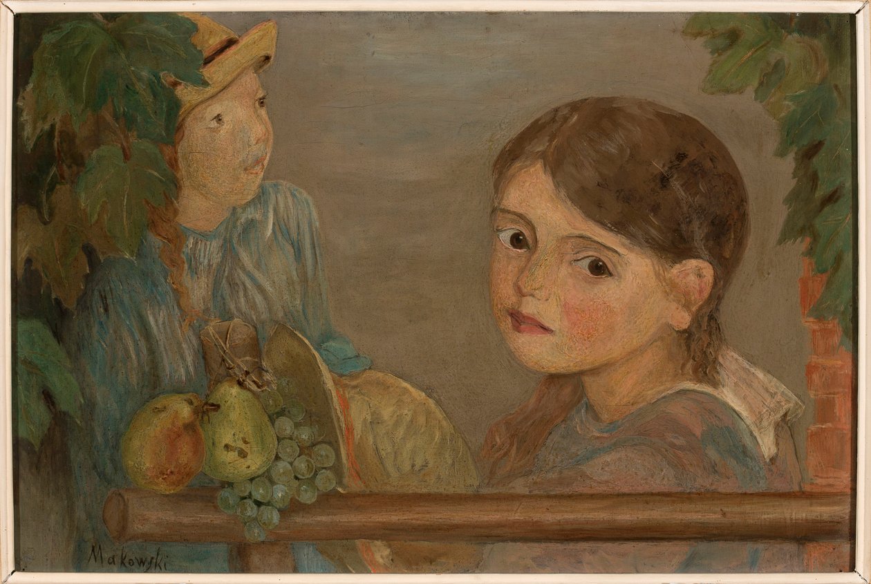 Niñas con uvas de Tadeusz Makowski