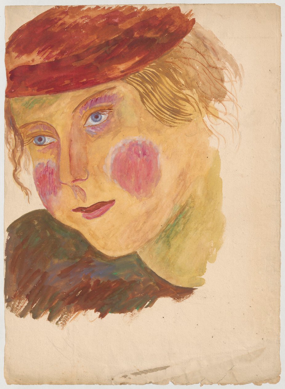 Cabeza de niña con sombrero de Tadeusz Makowski