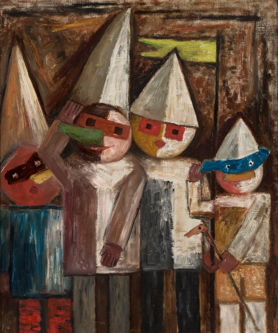 Carnaval infantil con banderita de Tadeusz Makowski