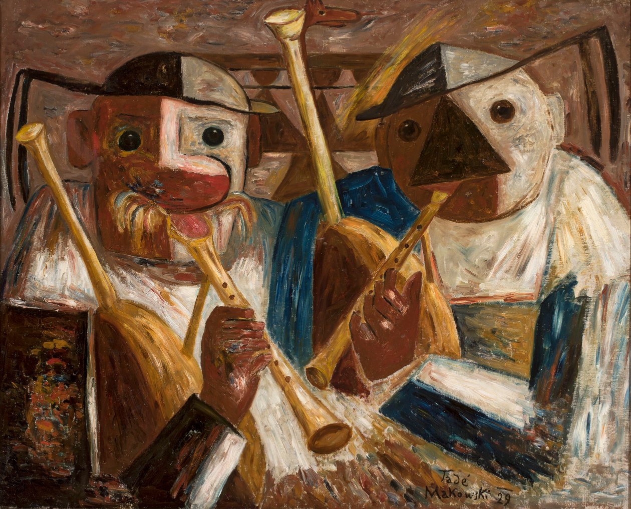 Kobziarze (Músicos de biniou) de Tadeusz Makowski