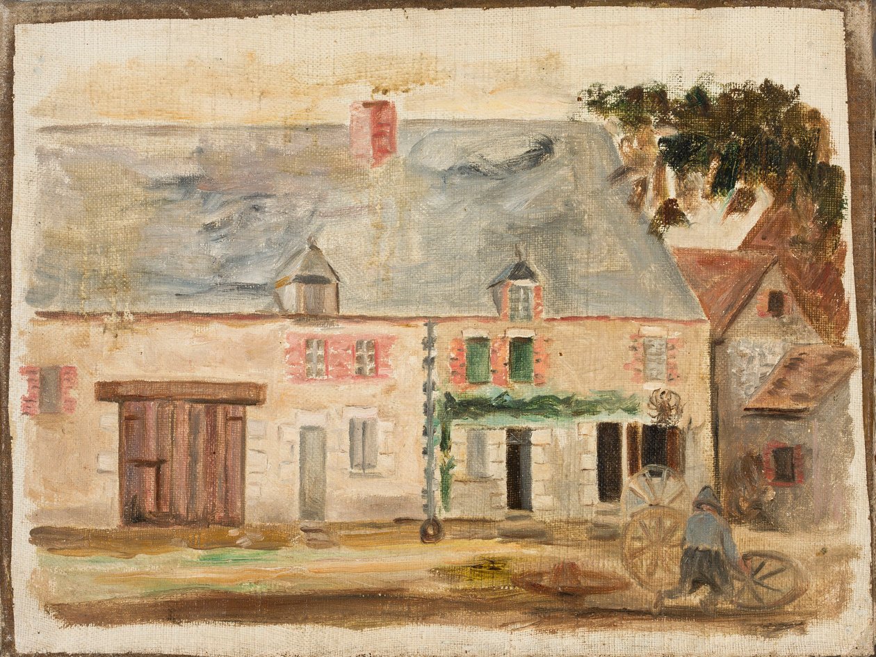 Carretero ante la casa de Tadeusz Makowski