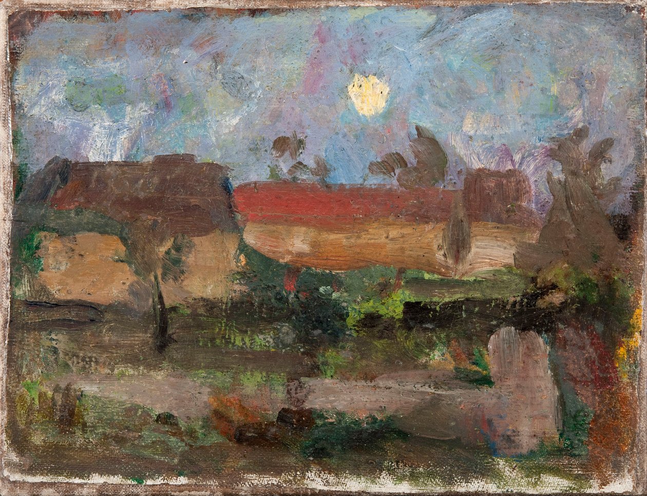 Luna sobre el pueblo de Tadeusz Makowski