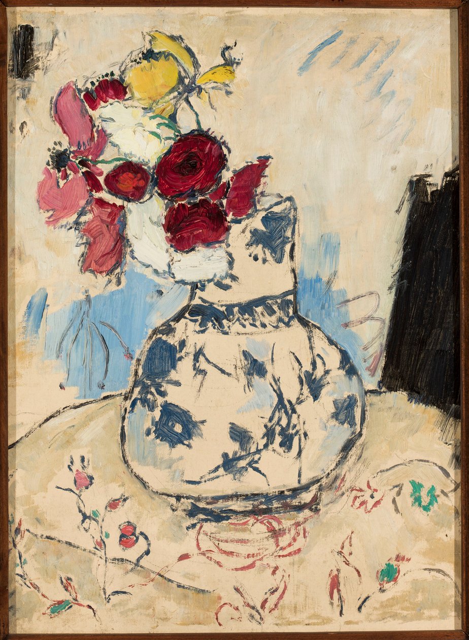 Flores en un jarrón de Tadeusz Makowski