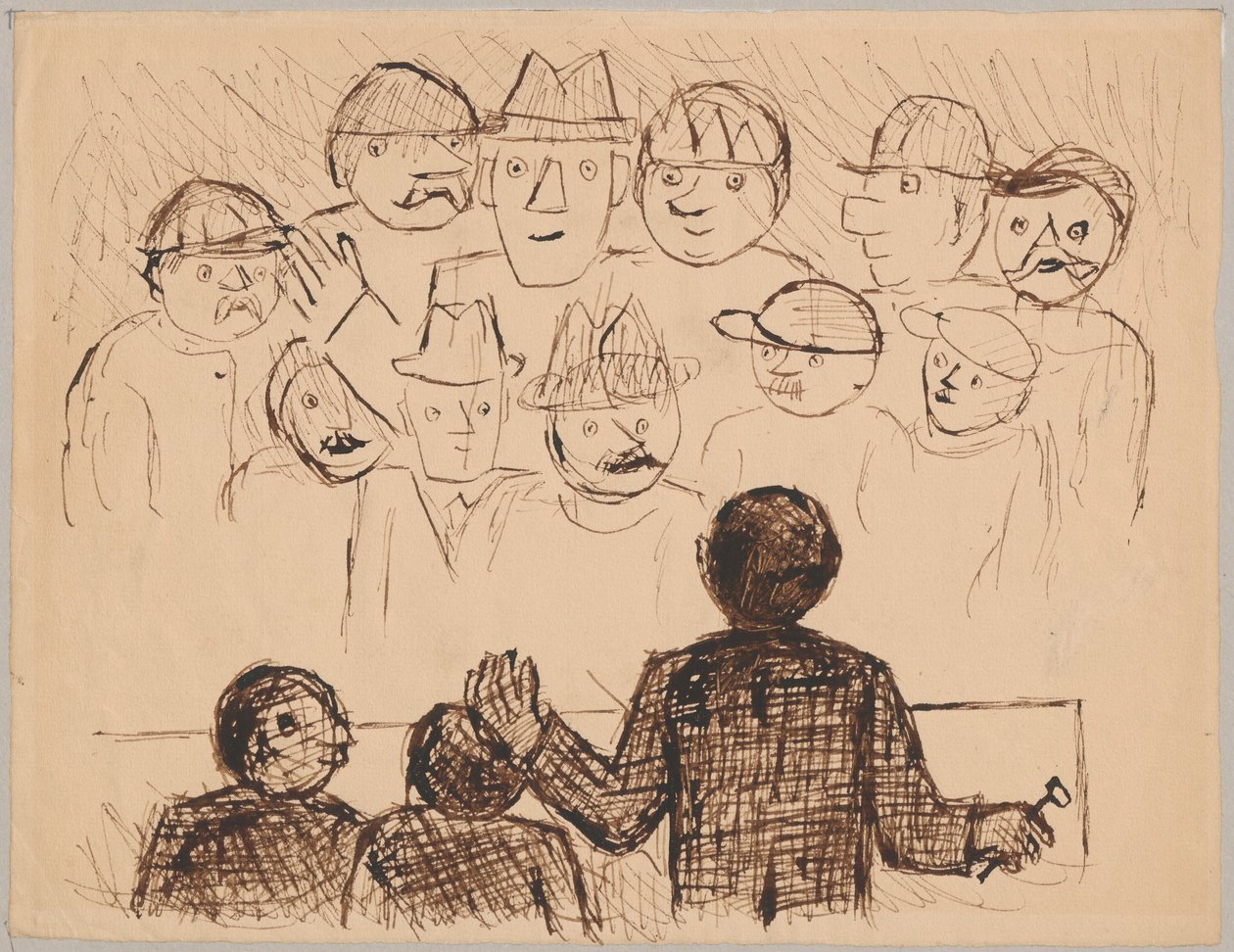 Subasta, de la serie «Subasta en el Hôtel Drouot» de Tadeusz Makowski