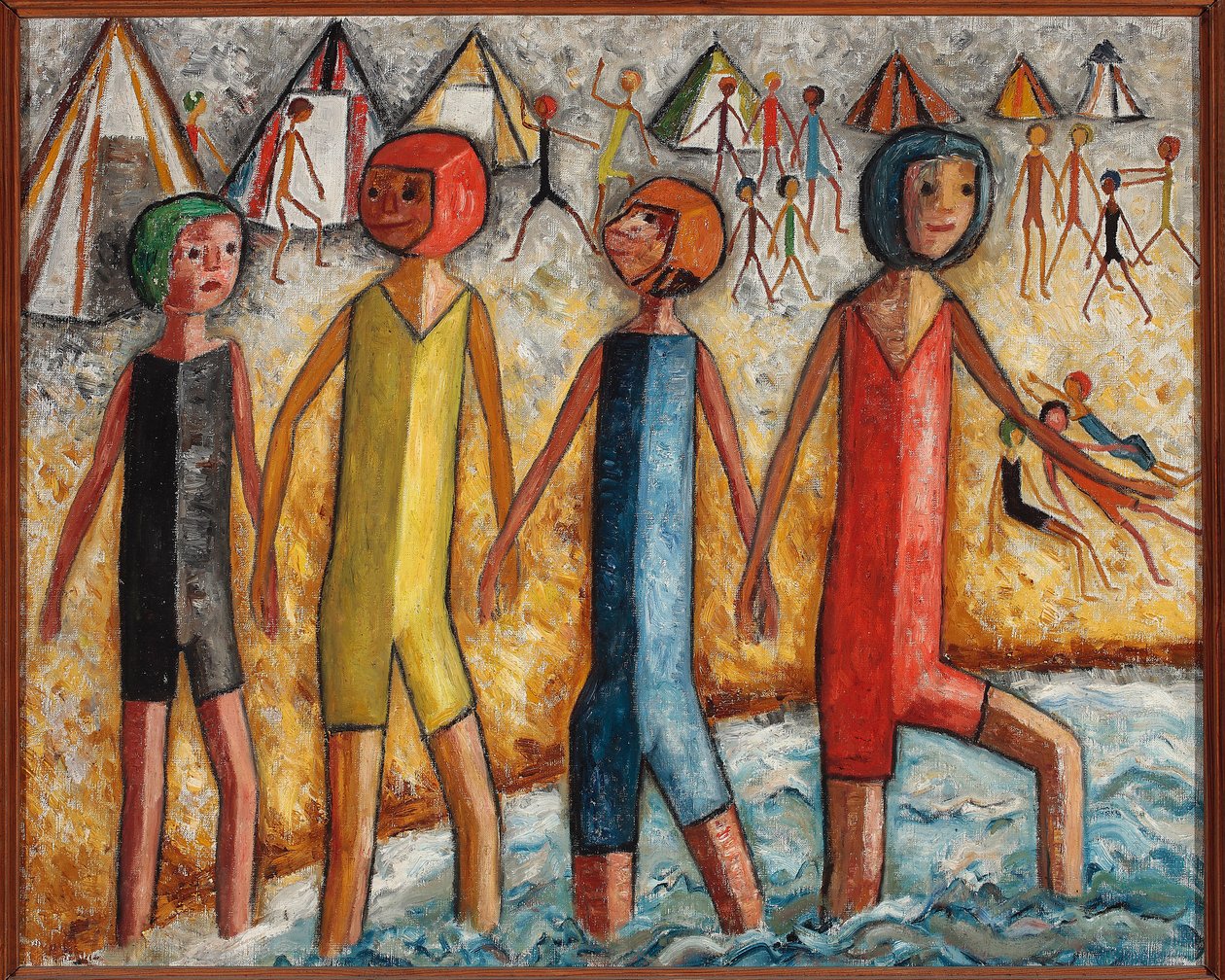 En la playa de Tadeusz Makowski