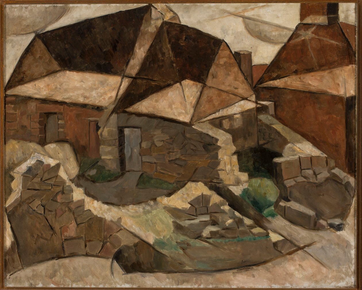 Paisaje con casas de Tadeusz Makowski