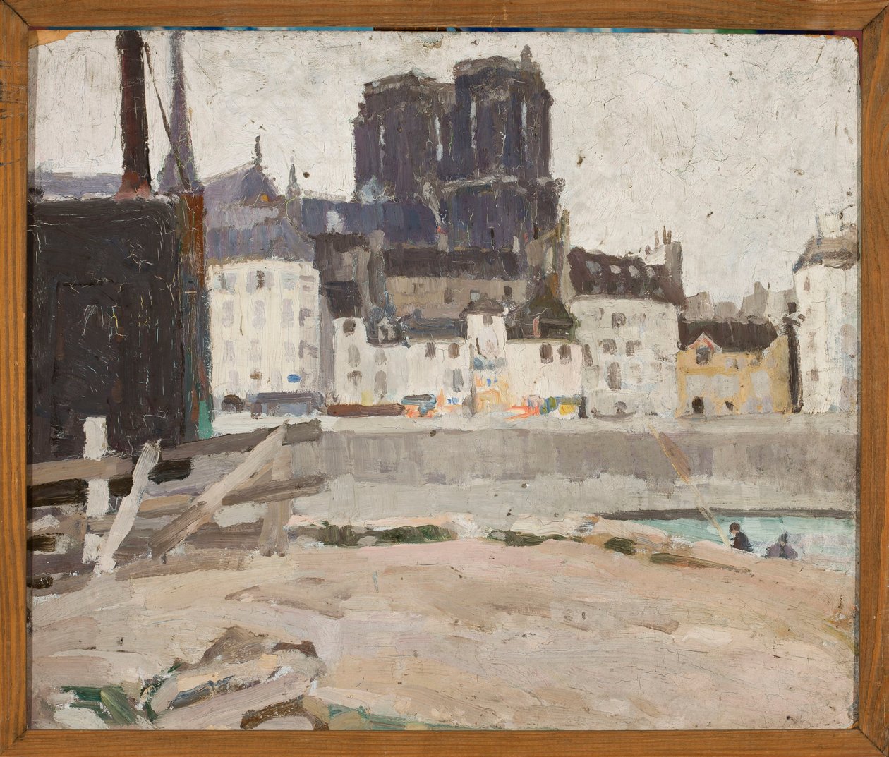 Paisaje con la catedral de Notre-Dame de Tadeusz Makowski