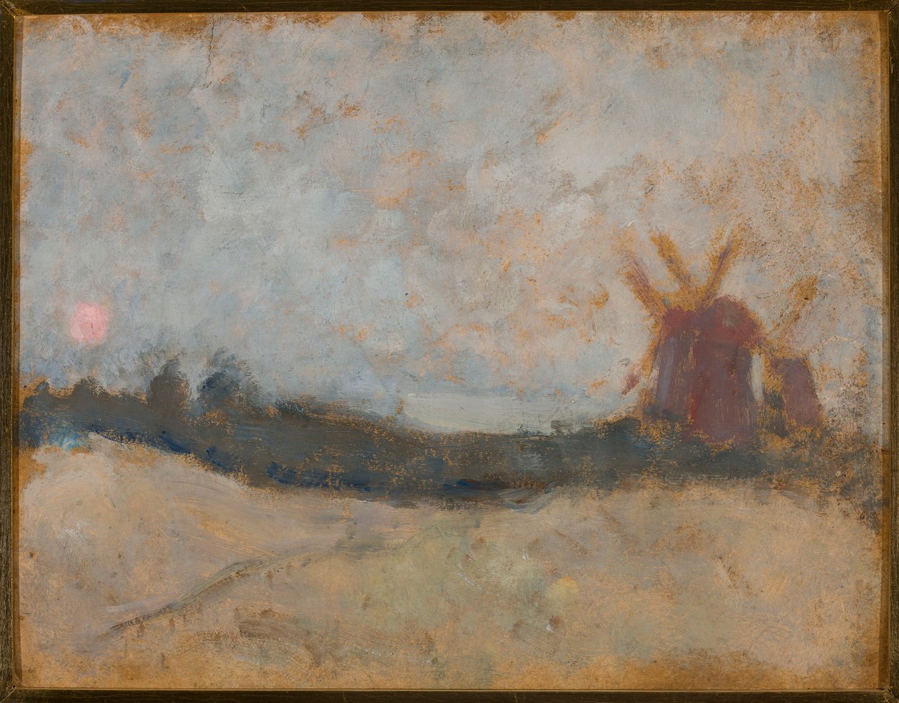 Paisaje con molinos de viento de Tadeusz Makowski
