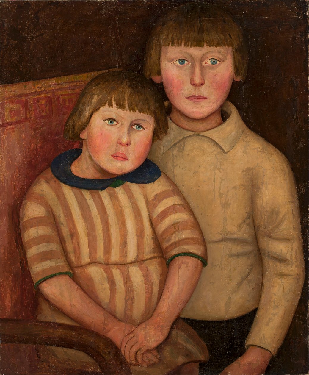 Retrato de dos niños de Tadeusz Makowski