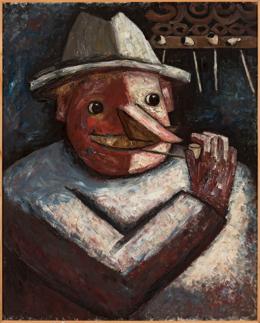 Retrato de un hombre con pipas de Tadeusz Makowski