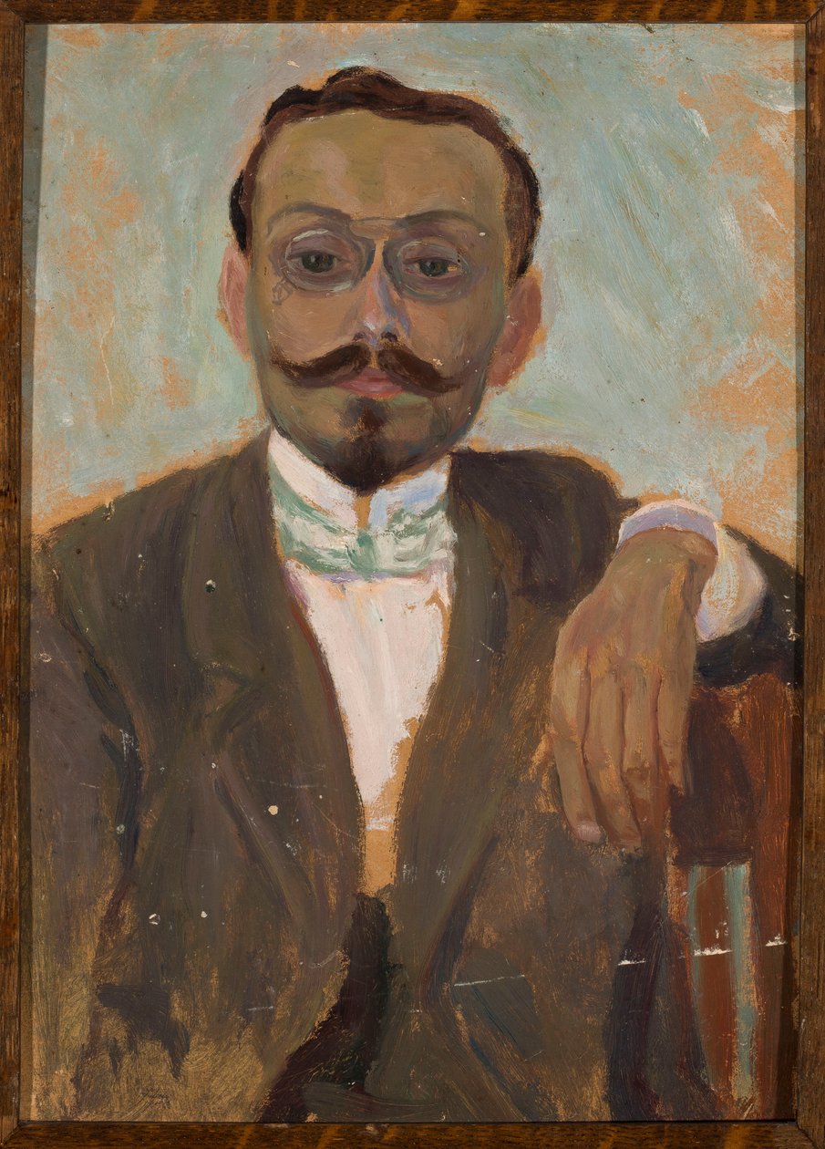 Retrato del escultor Bolesław Bałzukiewicz de Tadeusz Makowski
