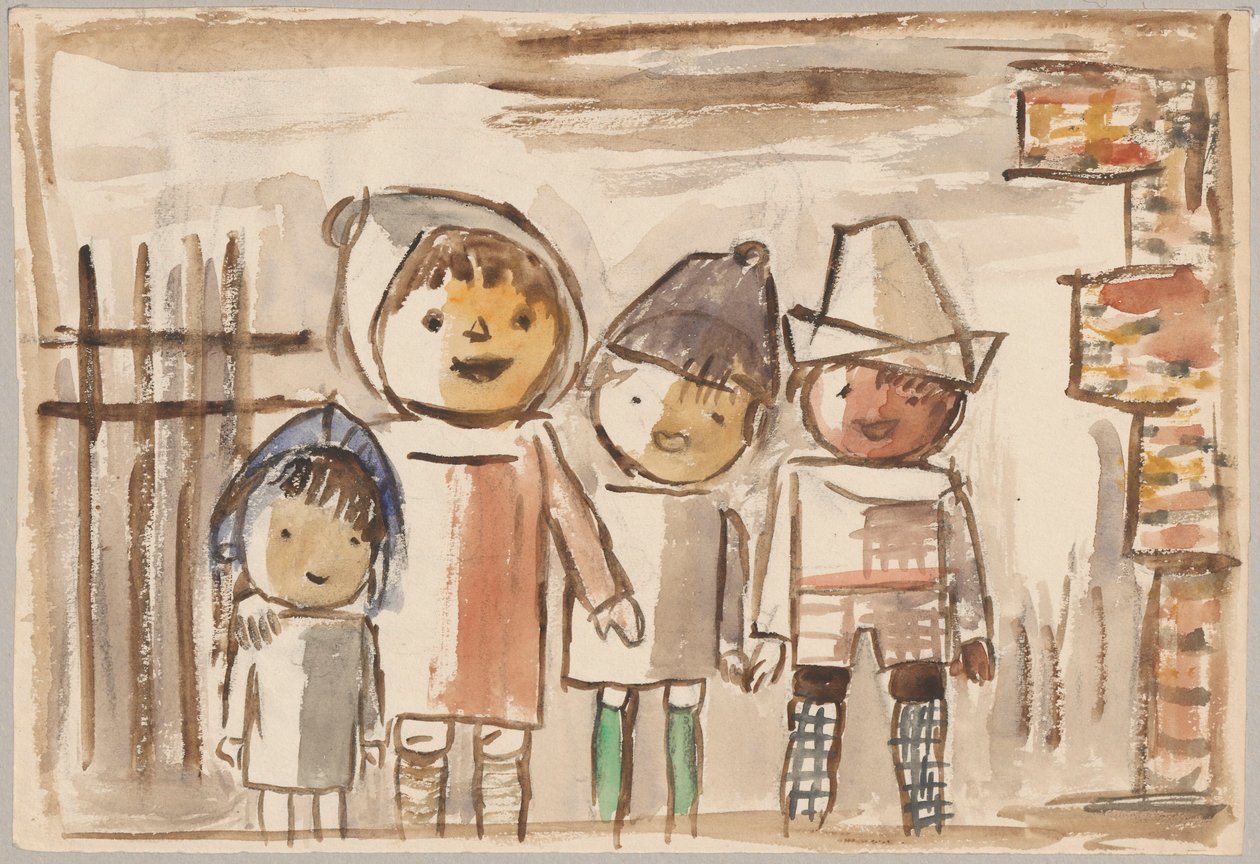 Niños riendo de Tadeusz Makowski