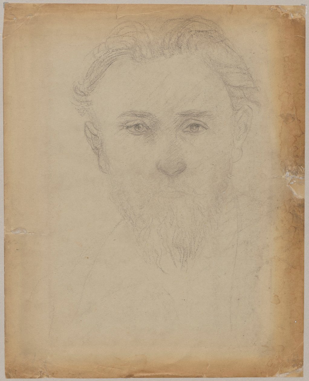 Estudio de retrato de un joven con barba de Tadeusz Makowski