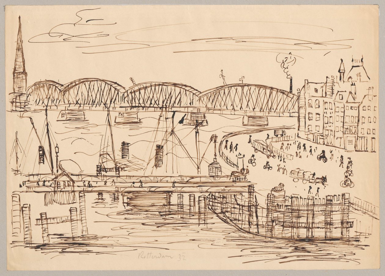 Vista de Róterdam de Tadeusz Makowski