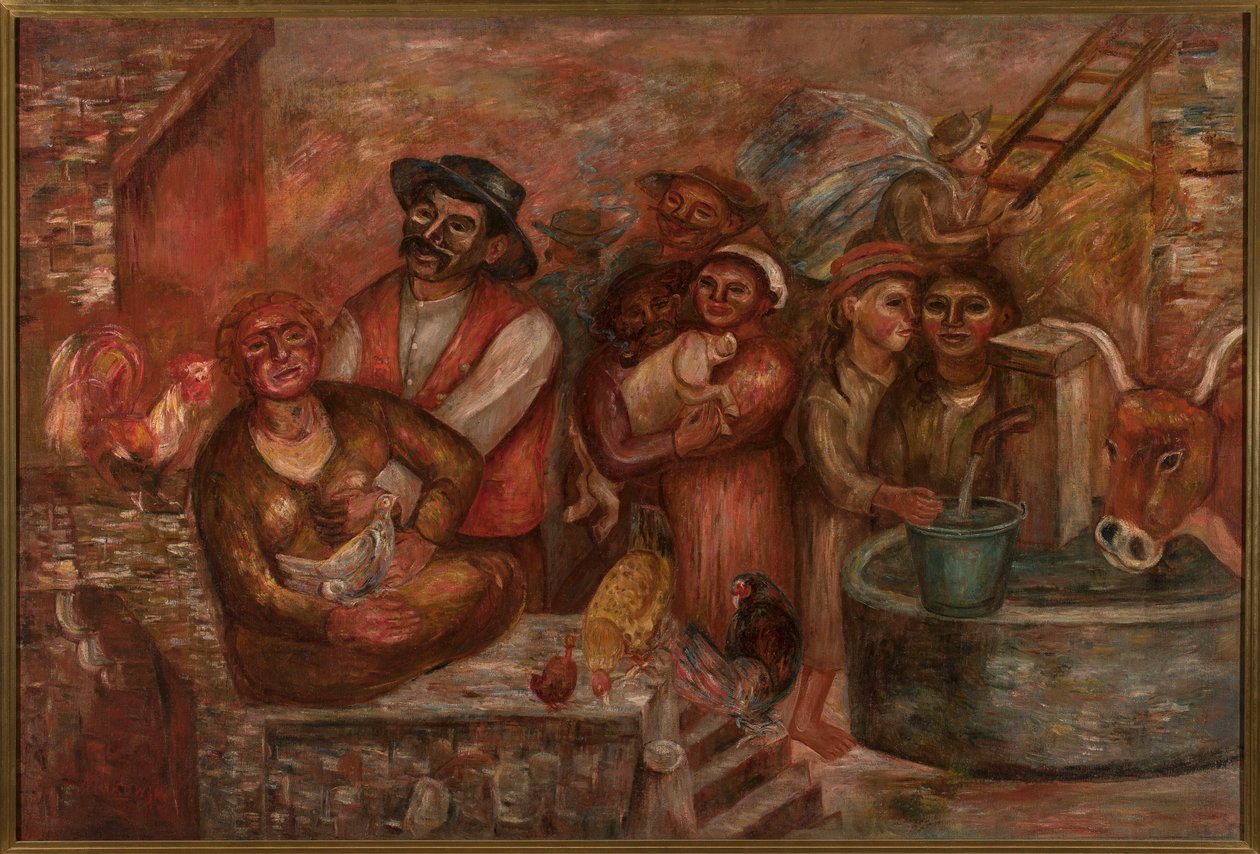 Los aldeanos de Tadeusz Makowski