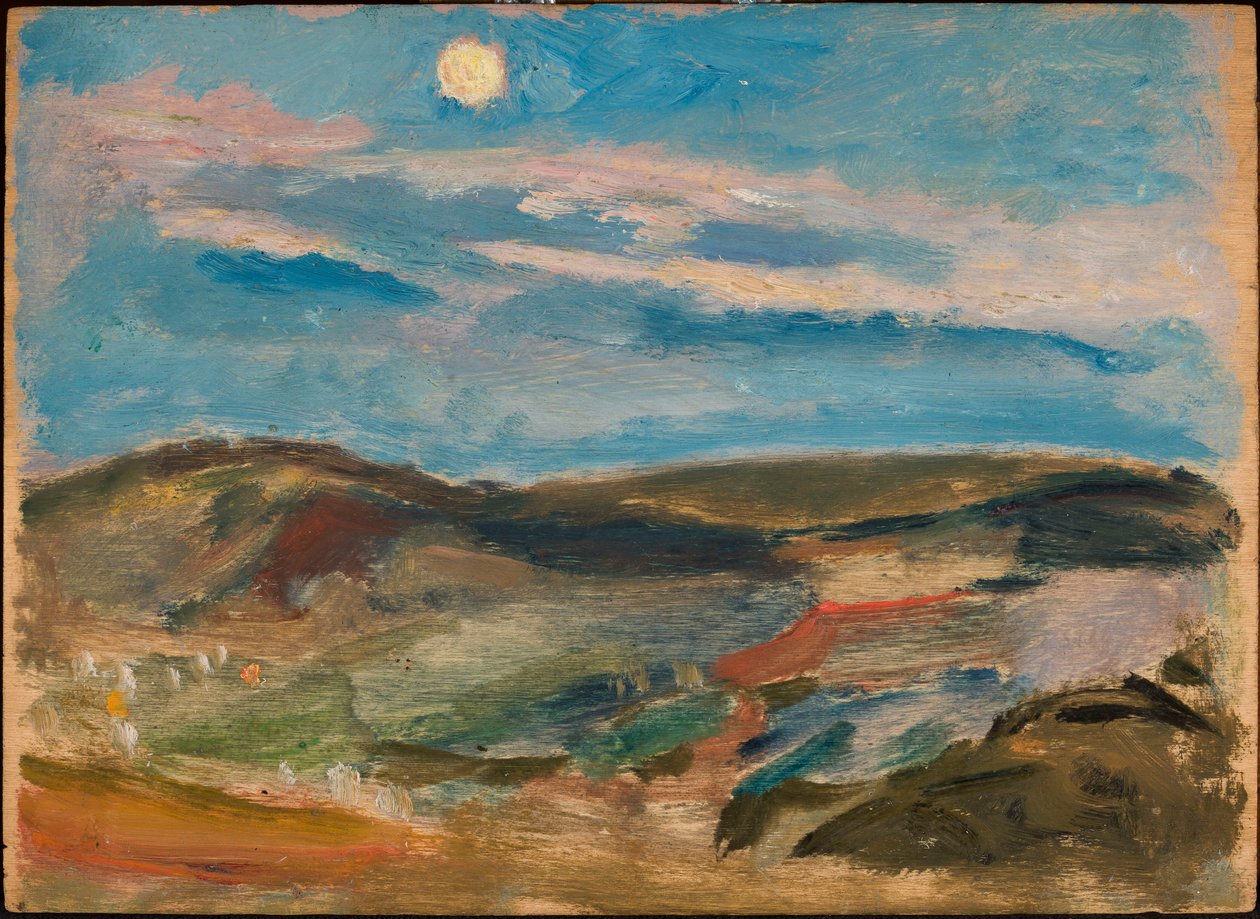 Colina iluminada por la luna de Tadeusz Makowski