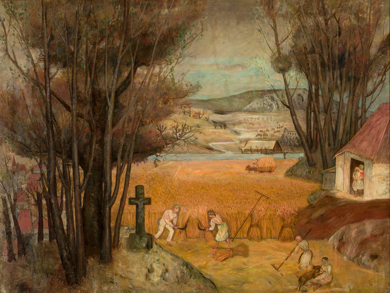 Cosecha en el campo de Tadeusz Makowski