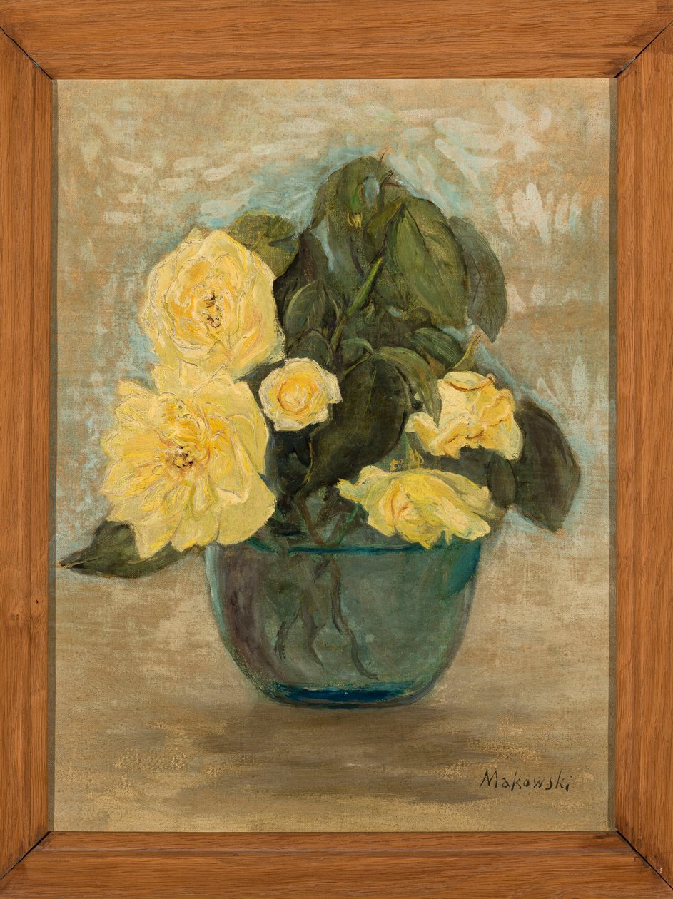 Rosas amarillas de Tadeusz Makowski