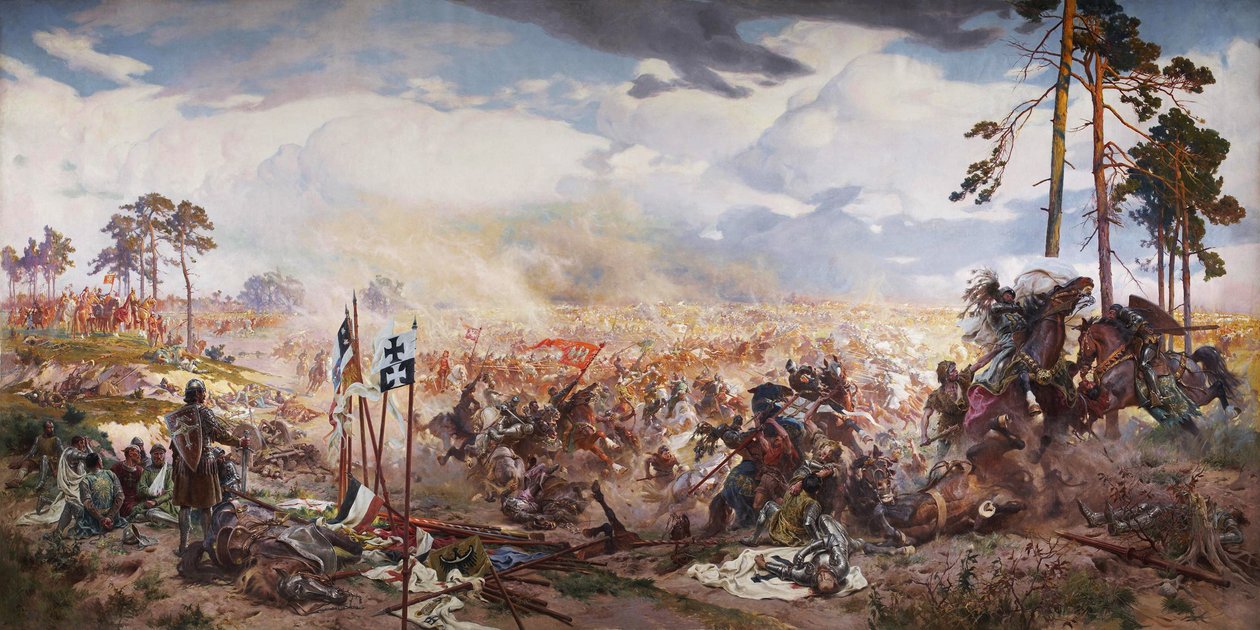 La batalla de Grunwald, 1910 de Tadeusz Popiel