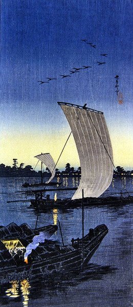 Barcos de la tarde en Sekiyado de Takahashi  Hiroaki