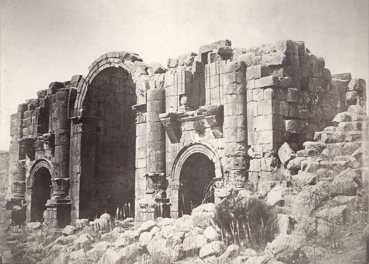 Arco triunfal en Jerash, desde el sur, 1875 de Tancrede Dumas