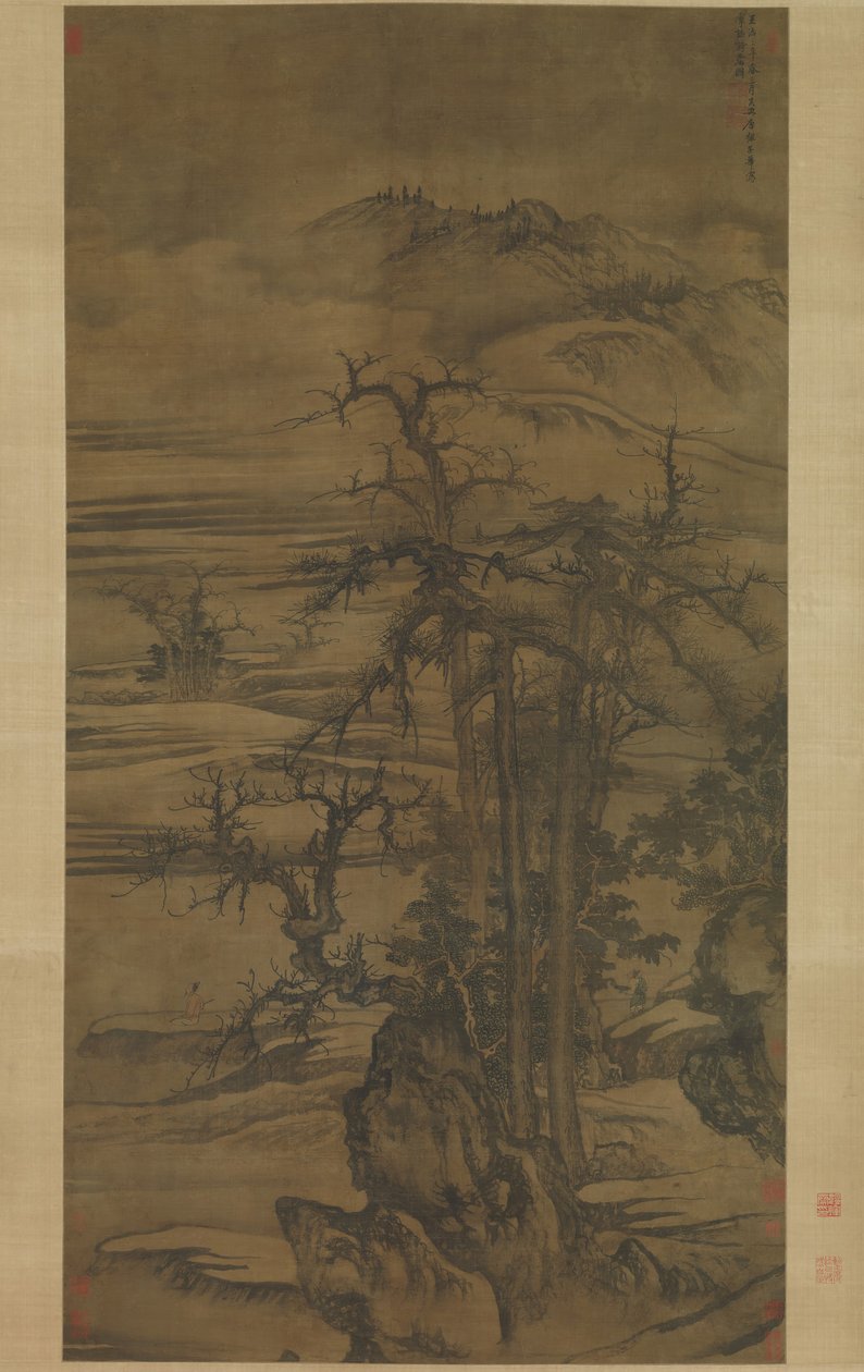 Paisaje después de un poema de Wang Wei, fechado en 1323 de Tang Di