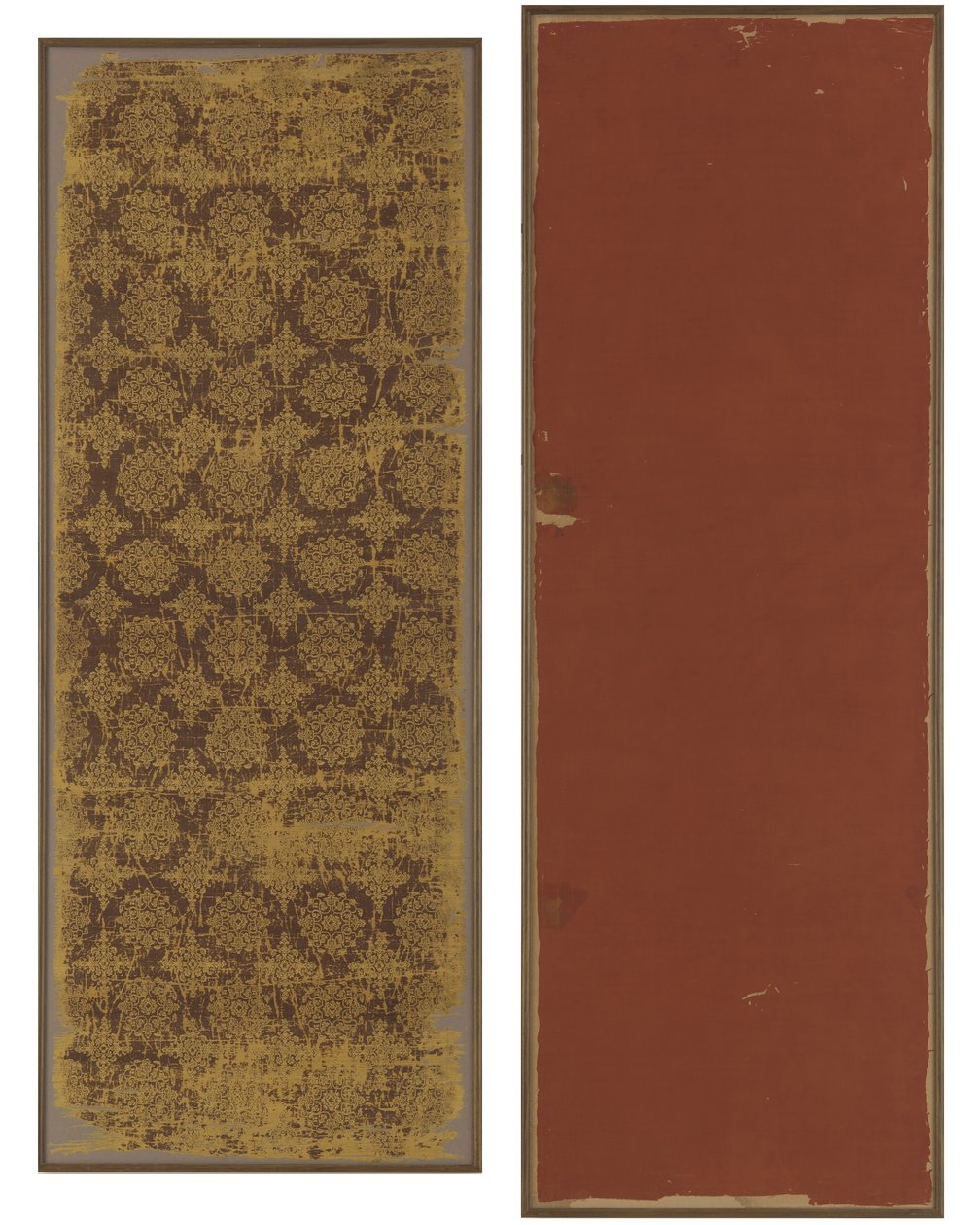 Fragmento de brocado de Tang Dynasty Chinese School