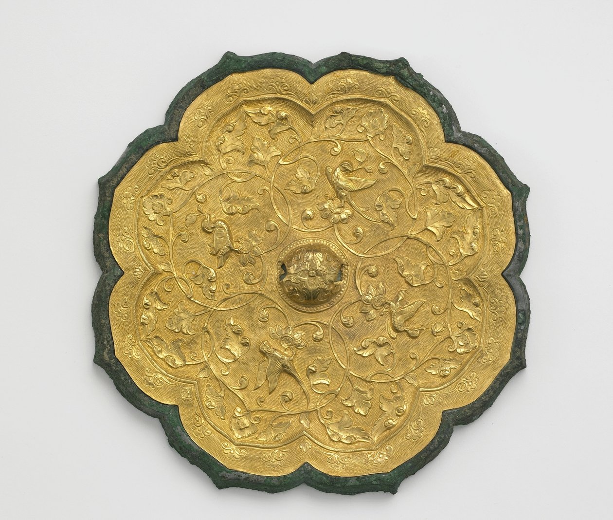 Espejo (bronce y oro) de Tang Dynasty Chinese School