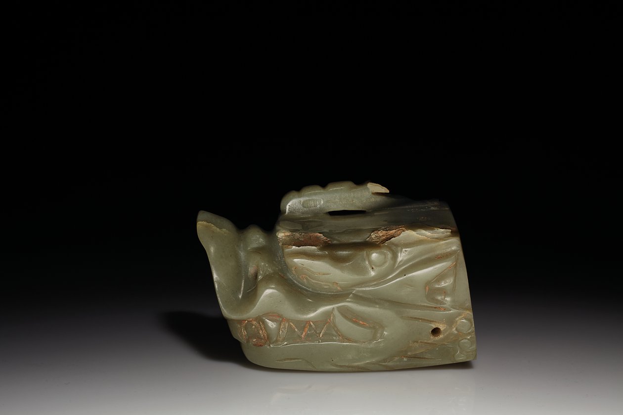 La Cabeza de Dragón de Jade Junkunc de Tang Dynasty Chinese School