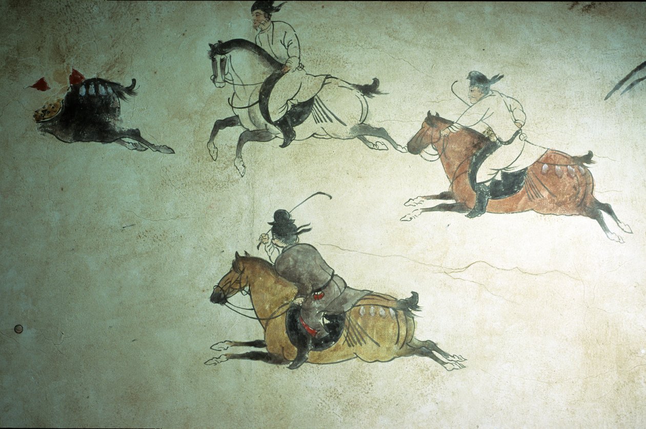 Tumba del Príncipe Heredero Zhang, 2º año de Shenlong, dinastía Tang, 618-907 de Tang Dynasty Chinese School