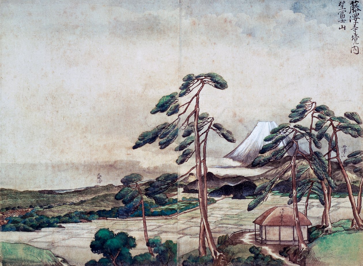 Vista de la costa de Kanagawa de Tani Buncho