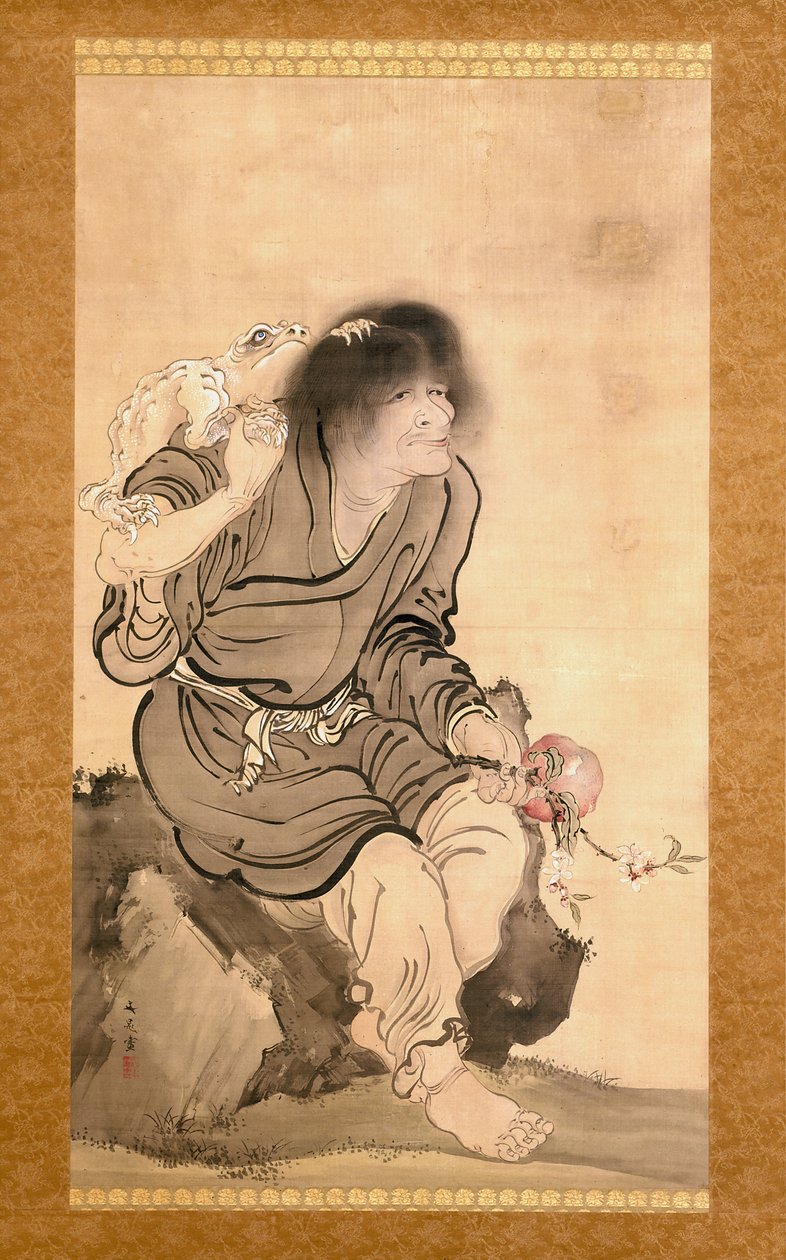 Xiama (tinta y color claro sobre seda) de Tani Buncho