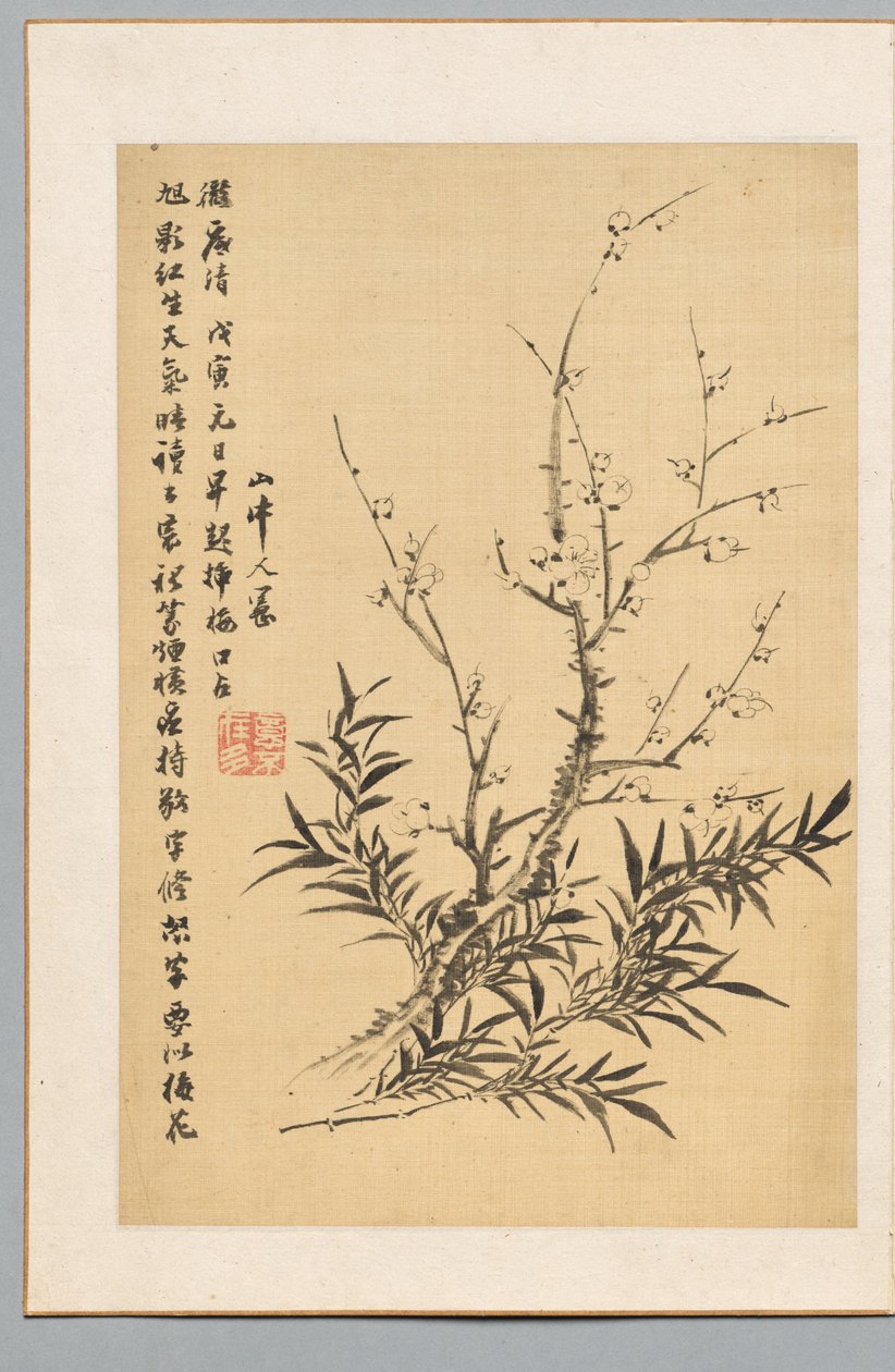 Flores de ciruelo y bambú, 1818 de Tanomura Chikuden