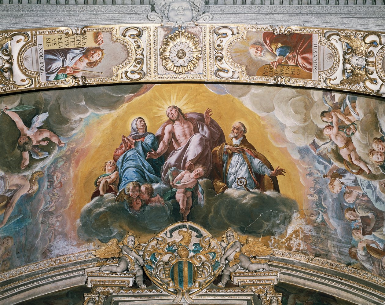 Fresco en la bóveda de la Capilla del Ángel de la Guarda, por Antonio d