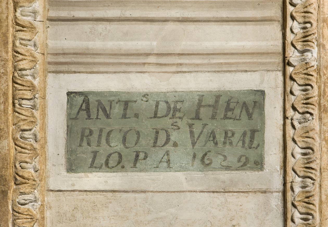 Firma del artista, Capilla del Ángel Guardián de Tanzio da Varallo