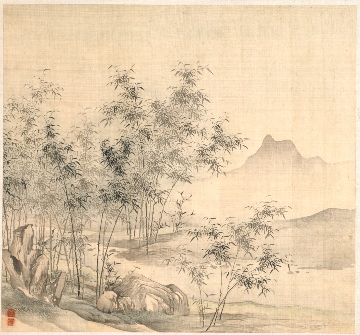 A Solitary Crane in the Bamboo Grove de Tao Hong
