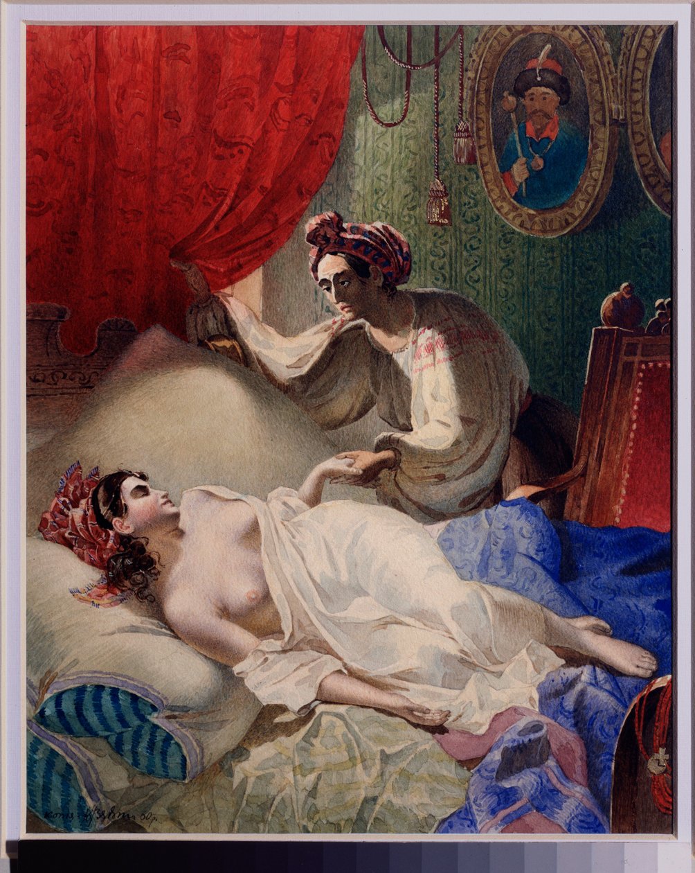 Ilustración del poema "Poltava" de Alexander Pushkin (1799-1837). Obra de Taras Grigoryevich Shevchenko (1814-1861), acuarela, tinta y oro sobre papel de Taras Grigoryevich Shevchenko