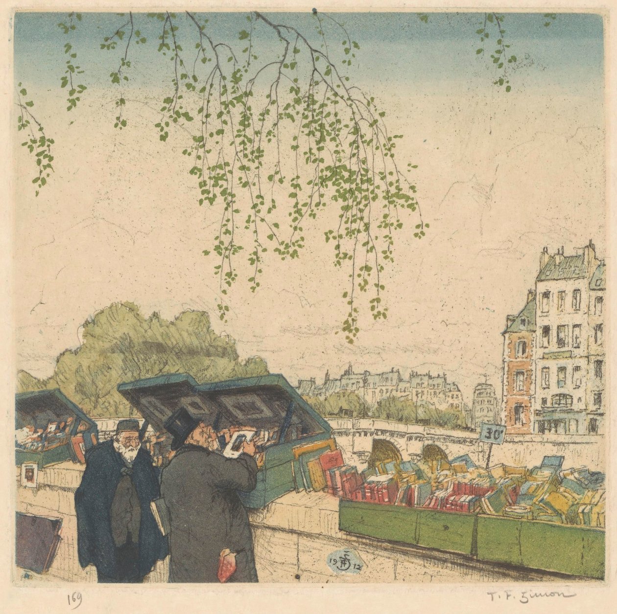 Librero en un muelle de París de Tavík František Šimon (signed by artist)