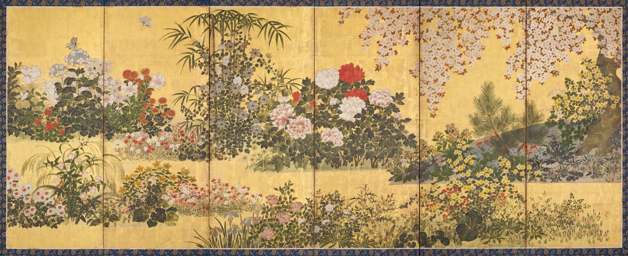 Flores y mariposas de Tawaraya Sotatsu