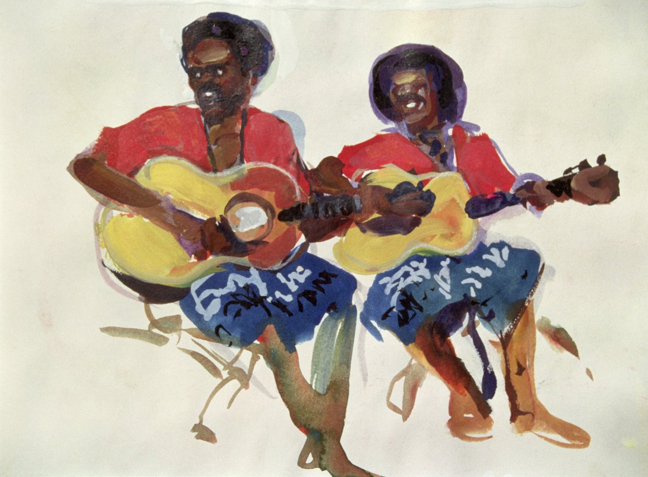 Dúo de guitarras de Fiji, 1985 de Ted Blackall