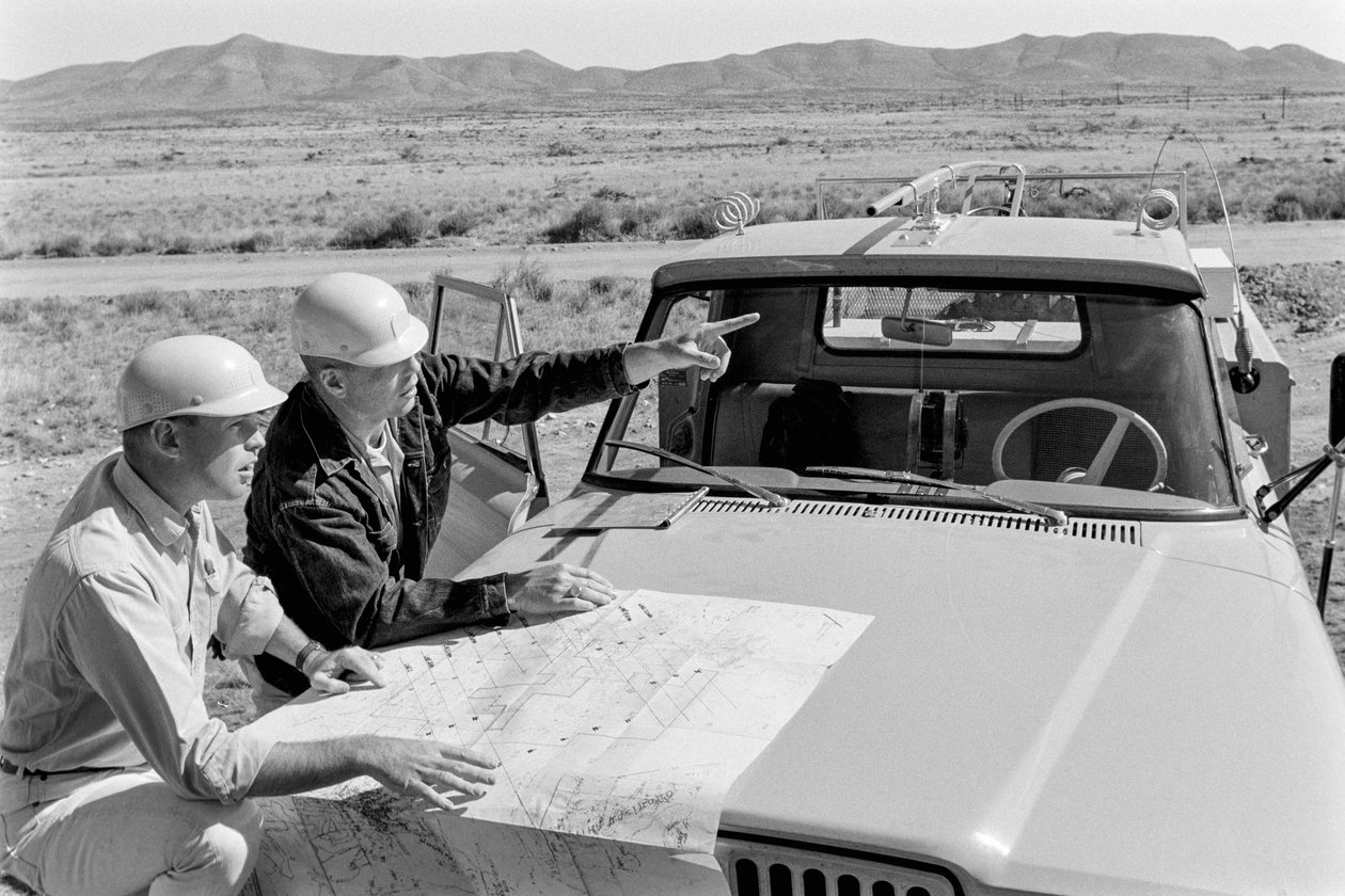 Mineralogistas planifican la excavación a cielo abierto en la mina Morenci para la fundición Phelps Dodge Douglas Arizona de Ted Spiegel