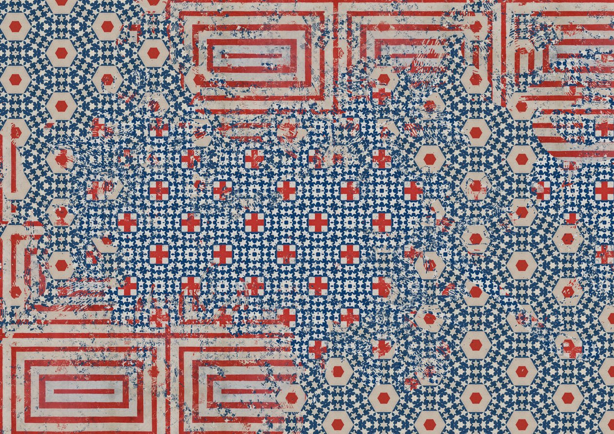 Bandera abstracta, 2014 (Collage sobre lienzo) de Teis Albers
