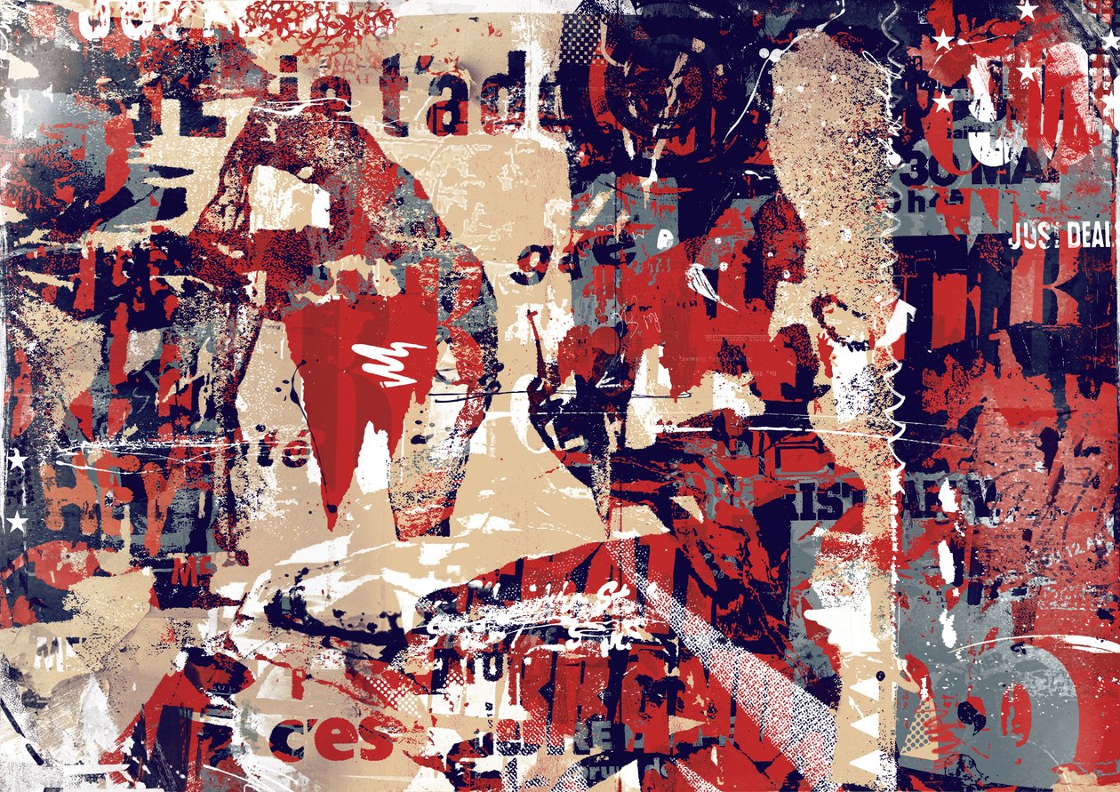 Abstracción I, 2016 (Collage sobre lienzo) de Teis Albers