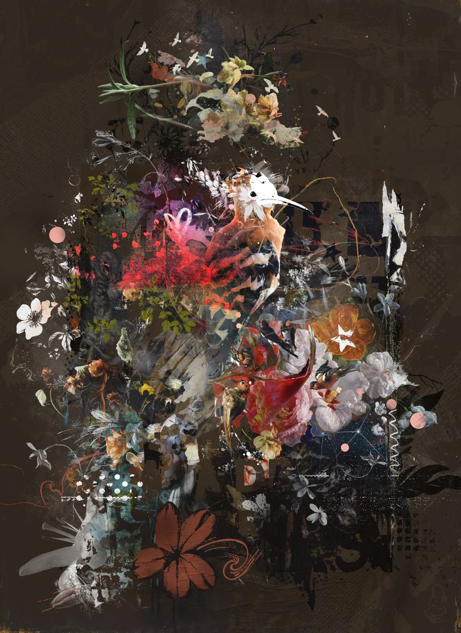 Floralies, 2018 (Collage sobre lienzo) de Teis Albers
