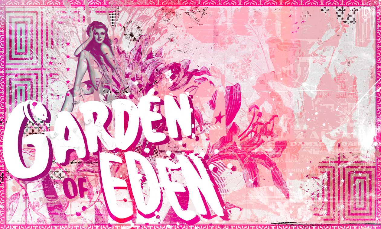 Jardín del edén II, 2016 (Collage sobre lienzo) de Teis Albers