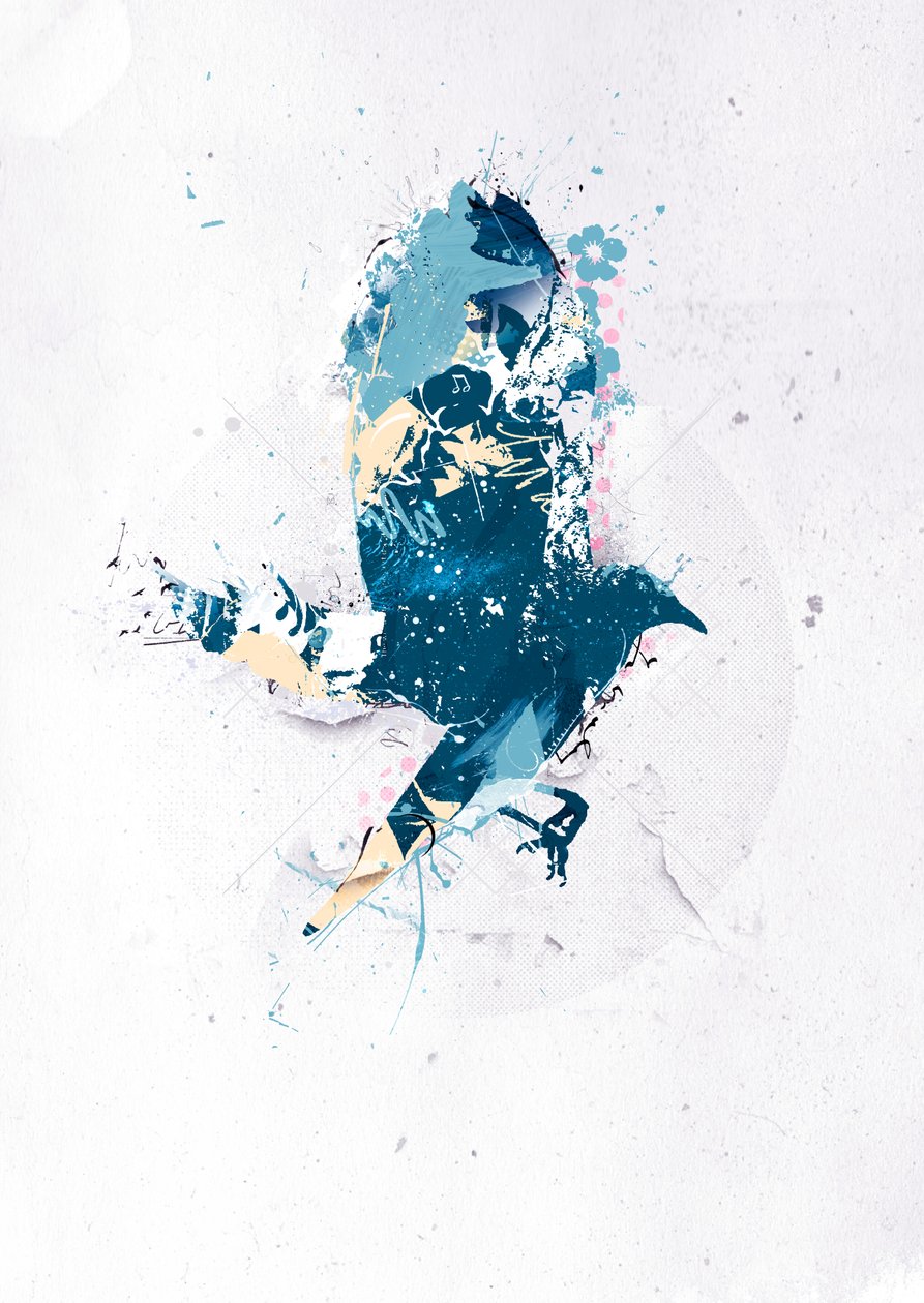 Get in Flight, 2015 (Collage sobre lienzo) de Teis Albers