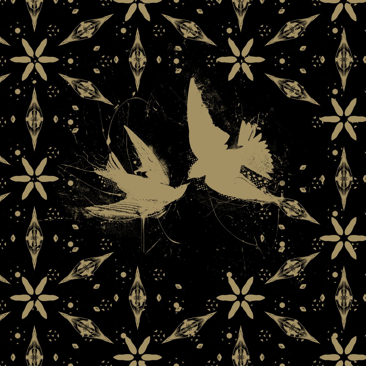 Goldbirds, 2014 (Collage sobre lienzo) de Teis Albers